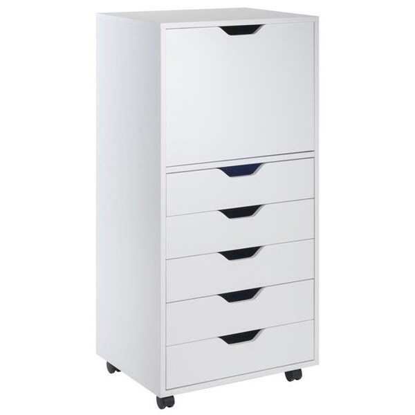 Winsome Wood 10616 Halifax High Cabinet; White - 41.4 x 19.2 x 15.9 in. 10616 - main